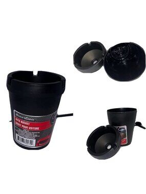 Drivers Choice Auto Bucket Ashtray Black Car Trash‎ Holder